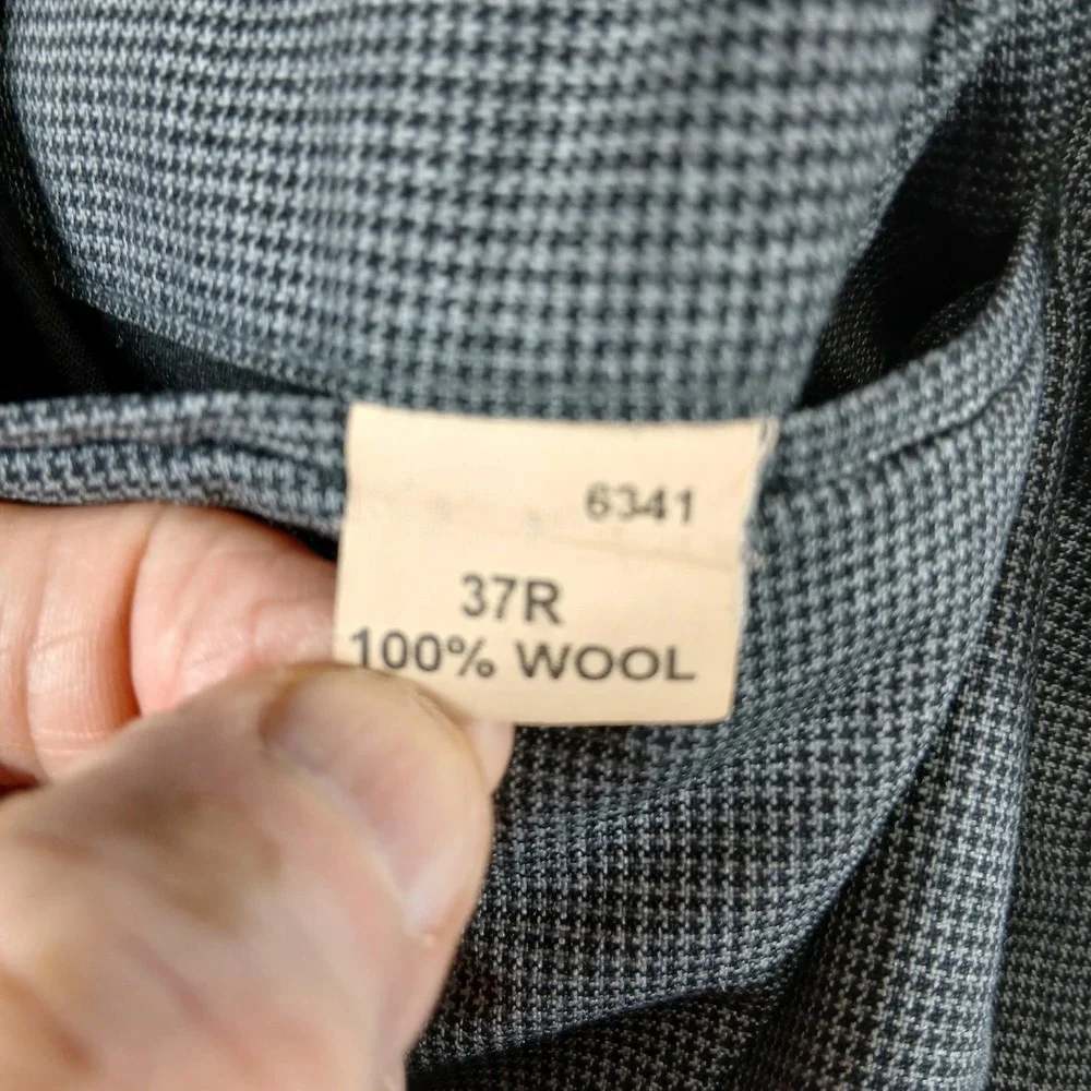 Jos. A. Bank 100% Wool Two-Button‎ Suit Set 43R 37W Micro-Pattern Gray